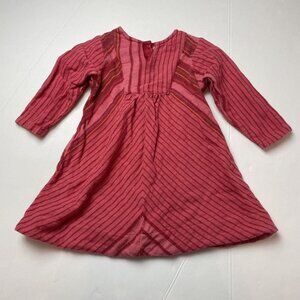 Pink Chicken Woven Pink Button-back Dress